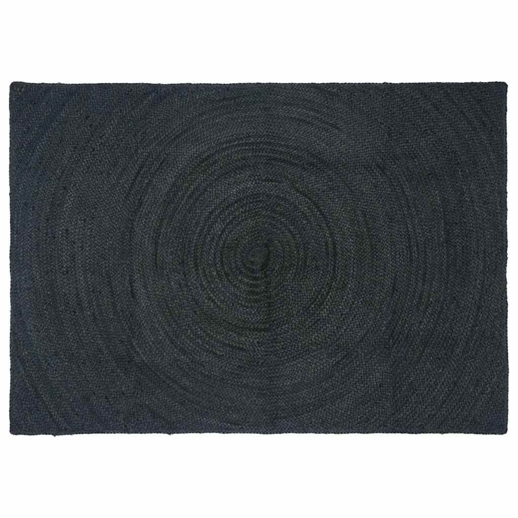 vidaXL Area Rugs Dark Grey 120 x 170 cm Jute