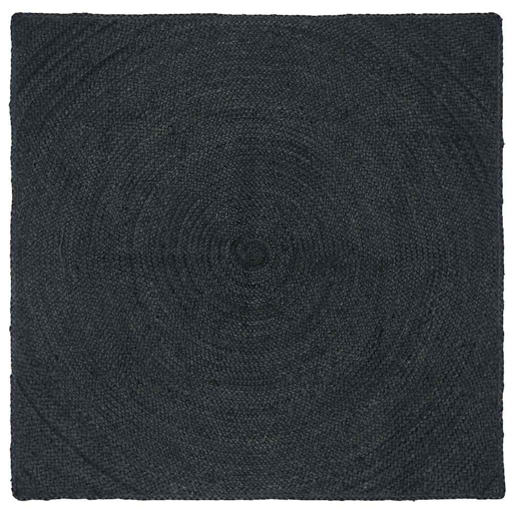 vidaXL Area Rugs Dark Grey 160 x 160 cm Jute