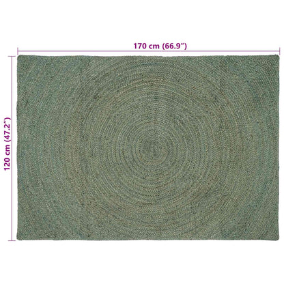 vidaXL Area Rugs Olive Green 120 x 170 cm Jute