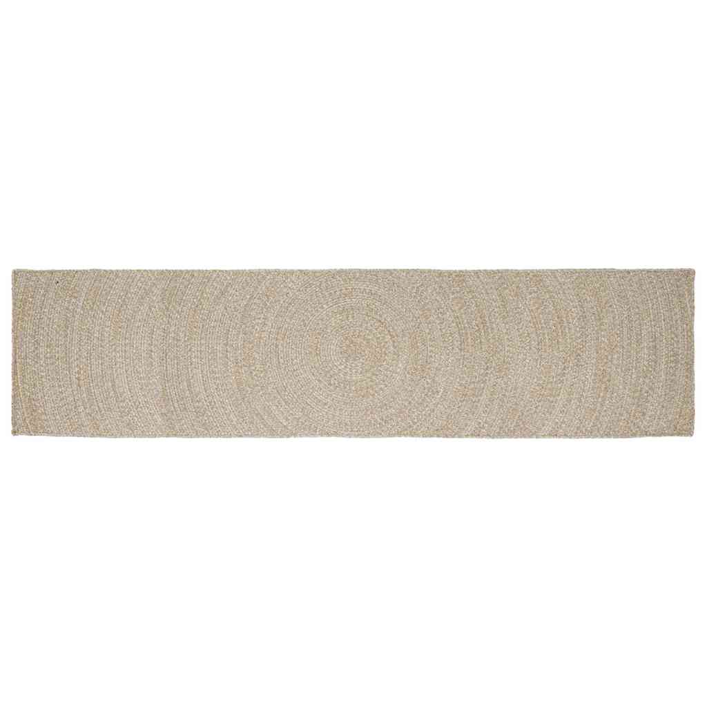 vidaXL Area Rugs Natural and White 60 x 400 cm Jute