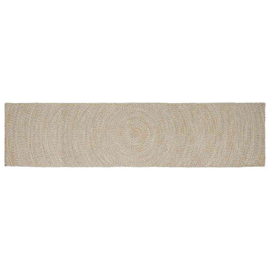 vidaXL Area Rugs Natural and White 60 x 400 cm Jute