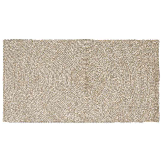 vidaXL Area Rugs Natural and White 80 x 150 cm Jute