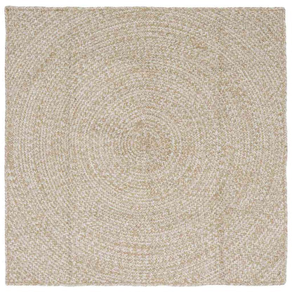 vidaXL Area Rugs Natural and White 120 x 120 cm Jute