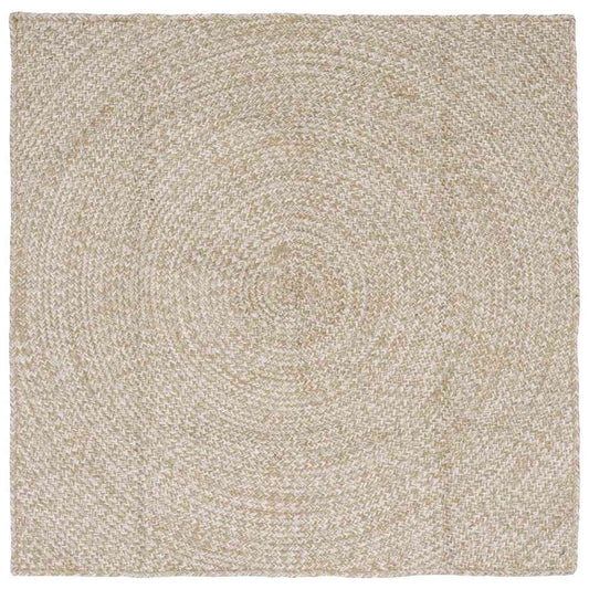 vidaXL Area Rugs Natural and White 120 x 120 cm Jute