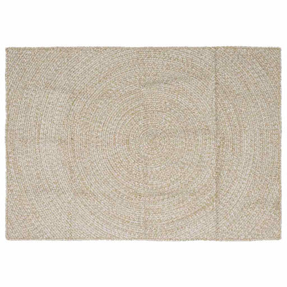vidaXL Area Rugs Natural and White 120 x 170 cm Jute