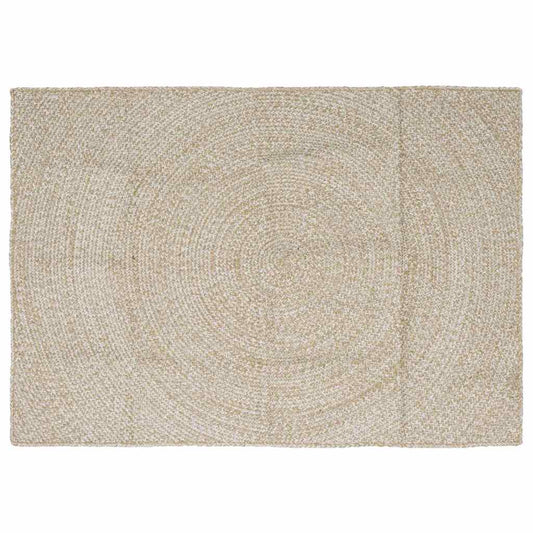 vidaXL Area Rugs Natural and White 120 x 170 cm Jute