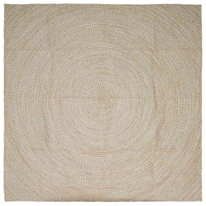 vidaXL Area Rugs Natural and White 200 x 200 cm Jute