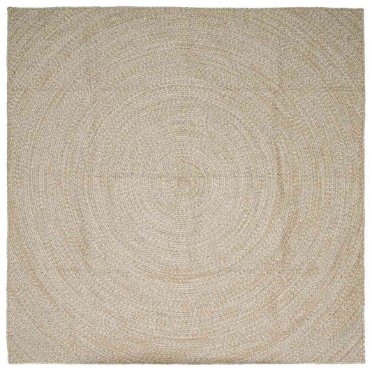 vidaXL Area Rugs Natural and White 300 x 300 cm Jute