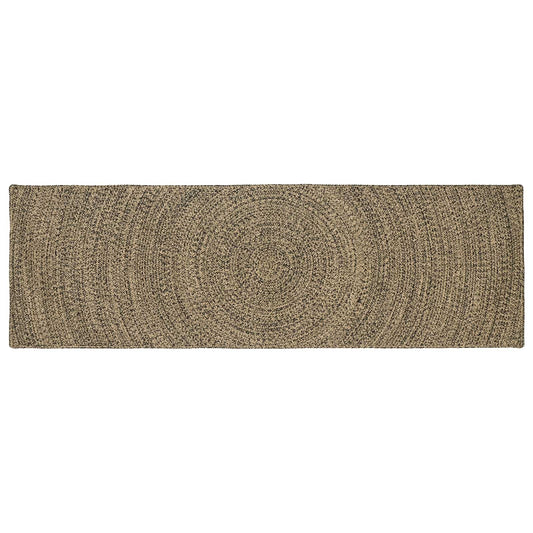 vidaXL Area Rugs Natural and Black 80 x 250 cm Jute