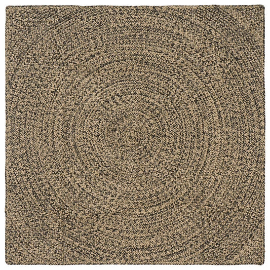 vidaXL Area Rugs Natural and Black 120 x 120 cm Jute
