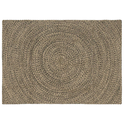 vidaXL Area Rugs Natural and Black 140 x 200 cm Jute