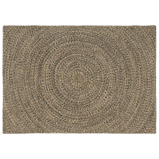vidaXL Area Rugs Natural and Black 140 x 200 cm Jute