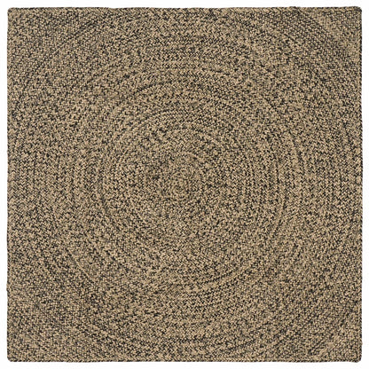 vidaXL Area Rugs Natural and Black 160 x 160 cm Jute