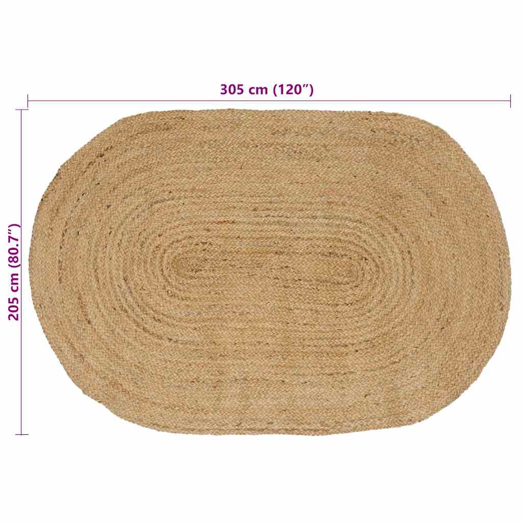 vidaXL Area Rugs Natural 205 x 305 cm Jute