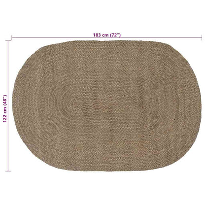 vidaXL Area Rugs Grey 122 x 183 cm Jute