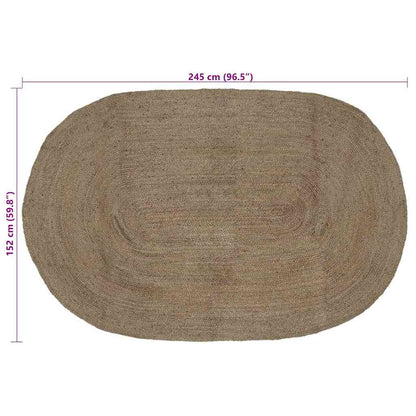 vidaXL Area Rugs Grey 152 x 245 cm Jute