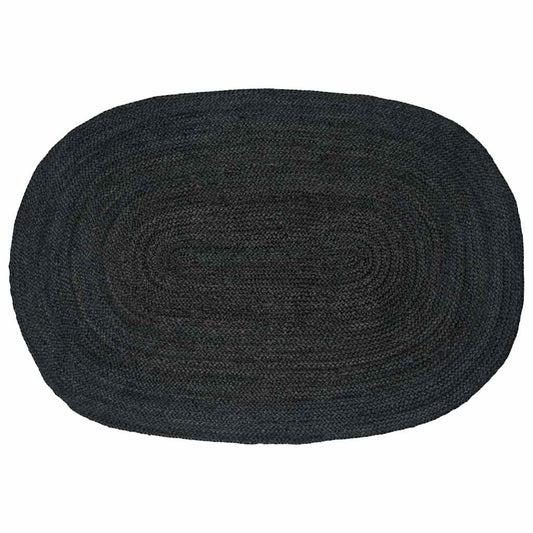 vidaXL Area Rugs Dark Grey 122 x 183 cm Jute