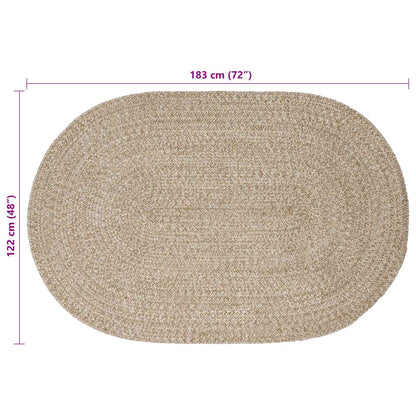 vidaXL Area Rugs White 122 x 183 cm Jute