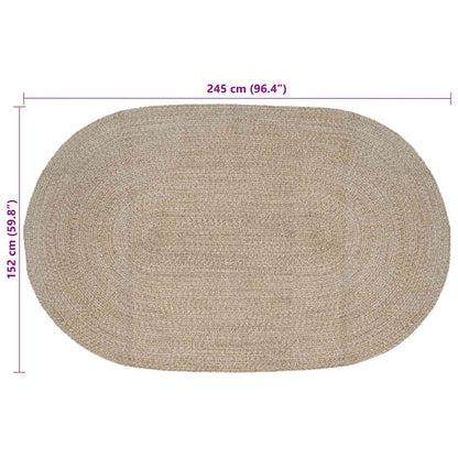 vidaXL Area Rugs White 152 x 245 cm Jute
