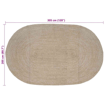 vidaXL Area Rugs White 205 x 305 cm Jute