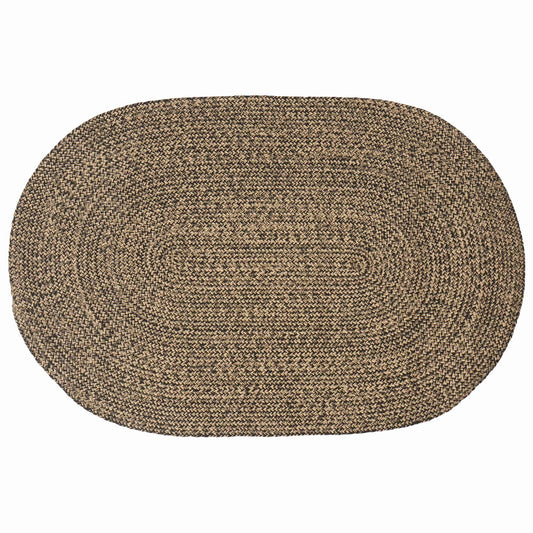vidaXL Area Rugs Black 122 x 183 cm Jute