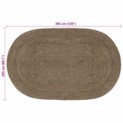 vidaXL Area Rugs Black 205 x 305 cm Jute