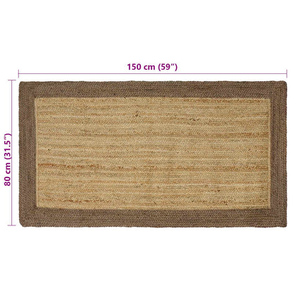 vidaXL Area Rugs Grey 80 x 150 cm Jute