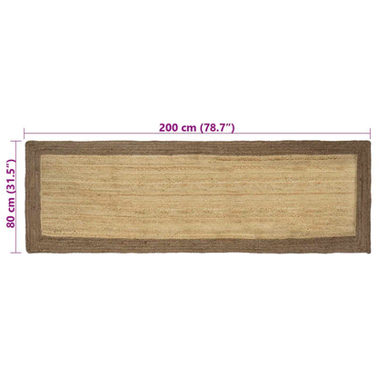 vidaXL Area Rugs Grey 80 x 200 cm Jute