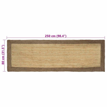 vidaXL Area Rugs Grey 80 x 250 cm Jute