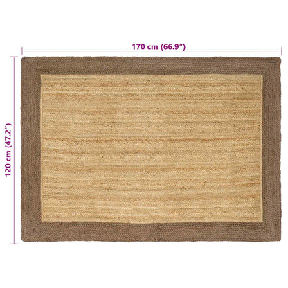 vidaXL Area Rugs Grey 120 x 170 cm Jute