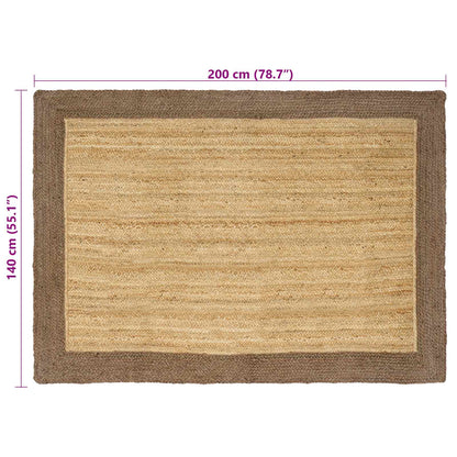vidaXL Area Rugs Grey 140 x 200 cm Jute