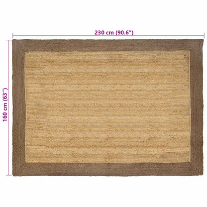 vidaXL Area Rugs Grey 160 x 230 cm Jute