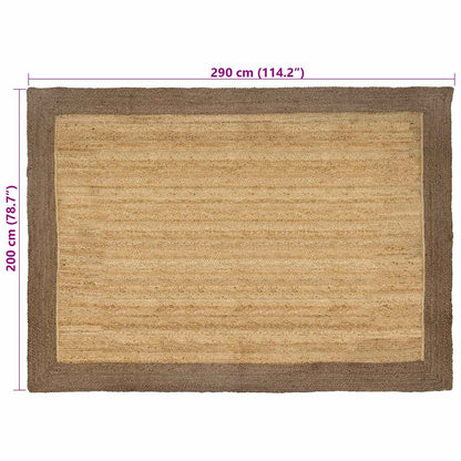 vidaXL Area Rugs Grey 200 x 290 cm Jute