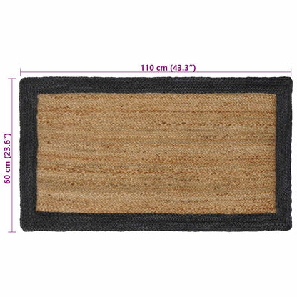 vidaXL Area Rugs Dark Grey 60 x 110 cm Jute
