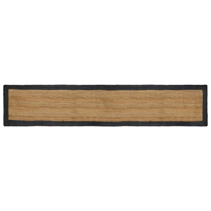 vidaXL Area Rugs Dark Grey 60 x 400 cm Jute