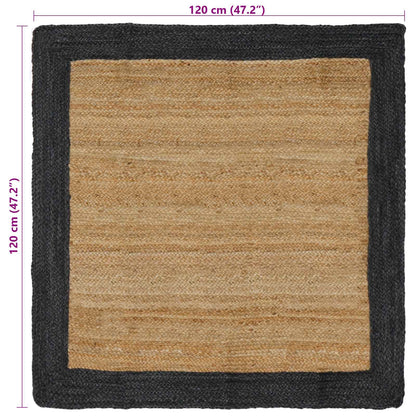 vidaXL Area Rugs Dark Grey 120 x 120 cm Jute
