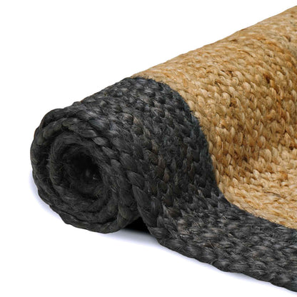 vidaXL Area Rugs Dark Grey 200 x 200 cm Jute