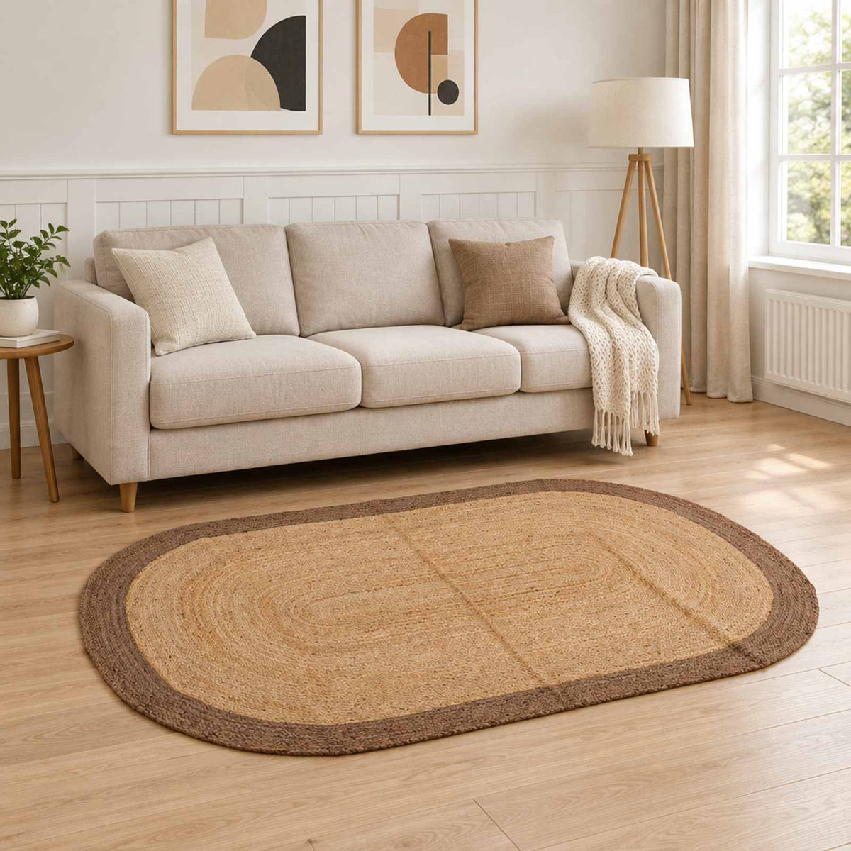 vidaXL Area Rug Grey 122 x 183 cm Jute
