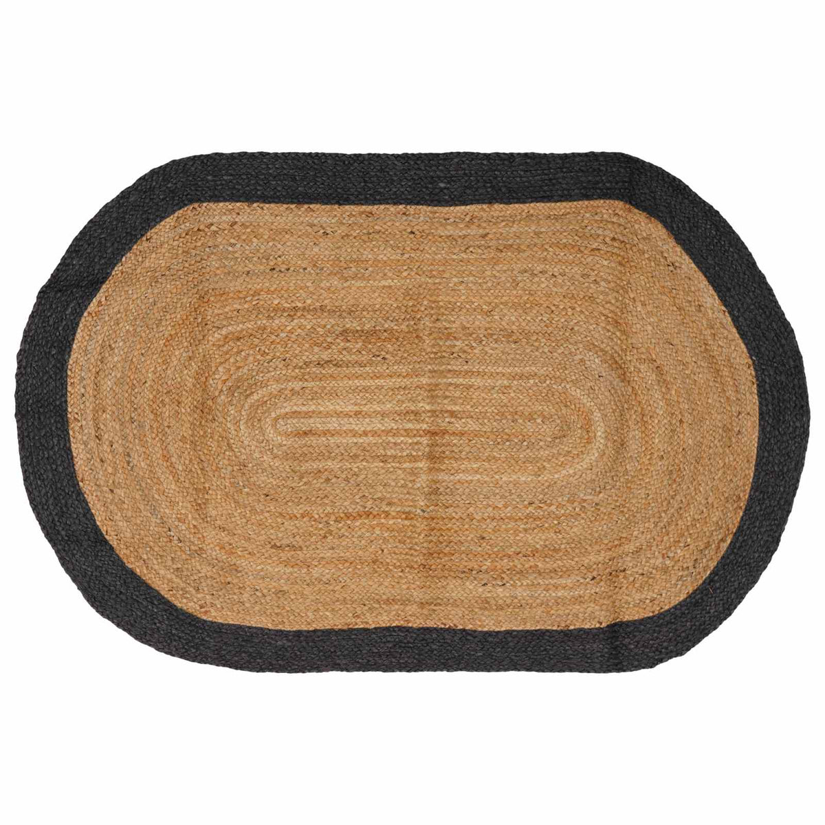 vidaXL Area Rug Dark Grey 100 x 152 cm Jute