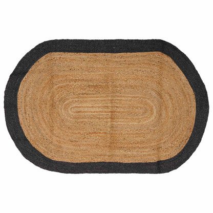vidaXL Area Rug Dark Grey 205 x 305 cm Jute