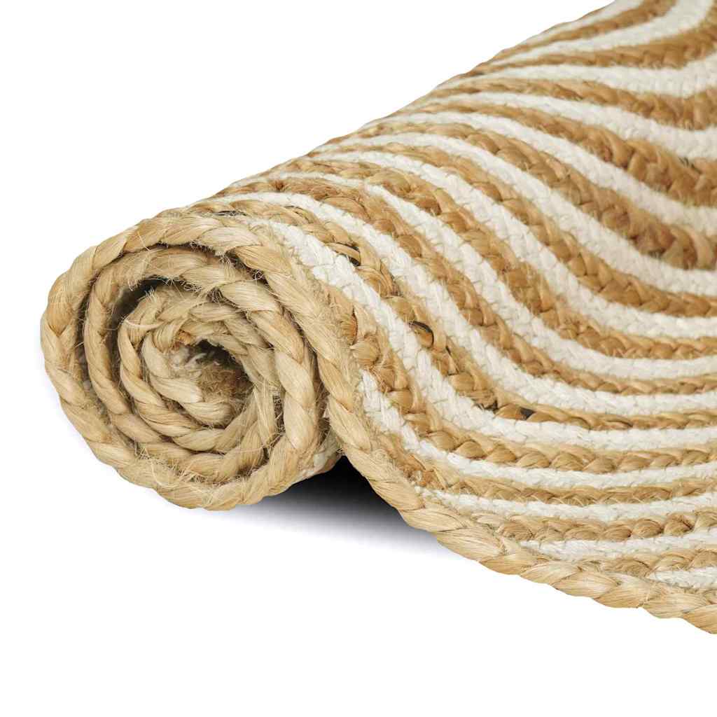 vidaXL Area Rugs White 80 x 300 cm Jute