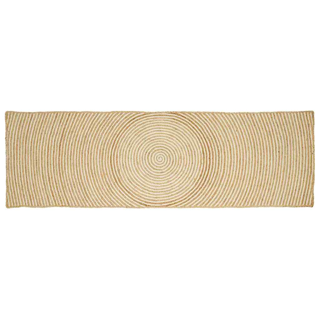 vidaXL Area Rugs White 80 x 300 cm Jute
