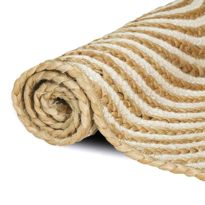 vidaXL Area Rugs White 80 x 400 cm Jute