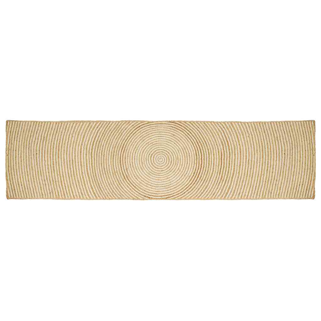 vidaXL Area Rugs White 80 x 400 cm Jute