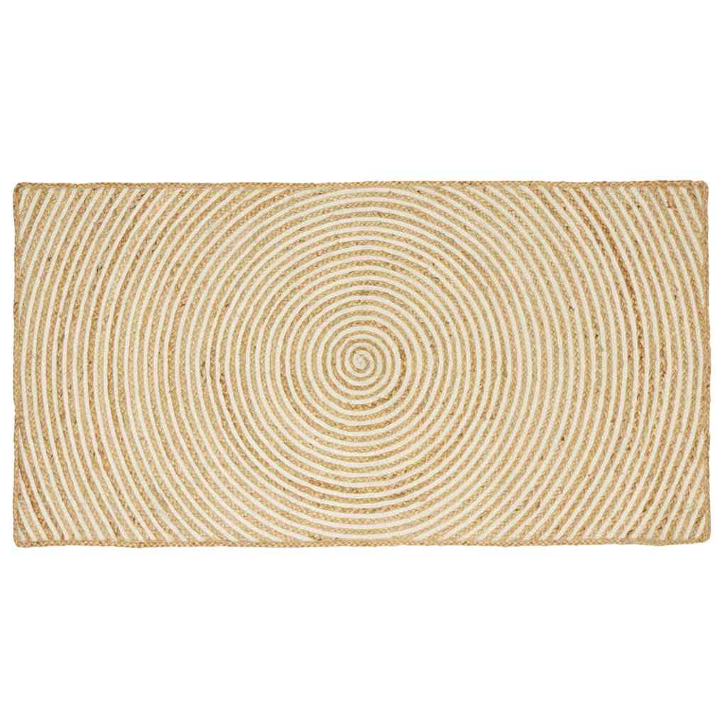 vidaXL Area Rugs White 100 x 200 cm Jute