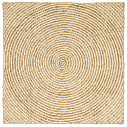 vidaXL Area Rugs White 120 x 120 cm Jute