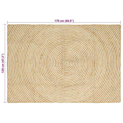vidaXL Area Rugs White 120 x 170 cm Jute