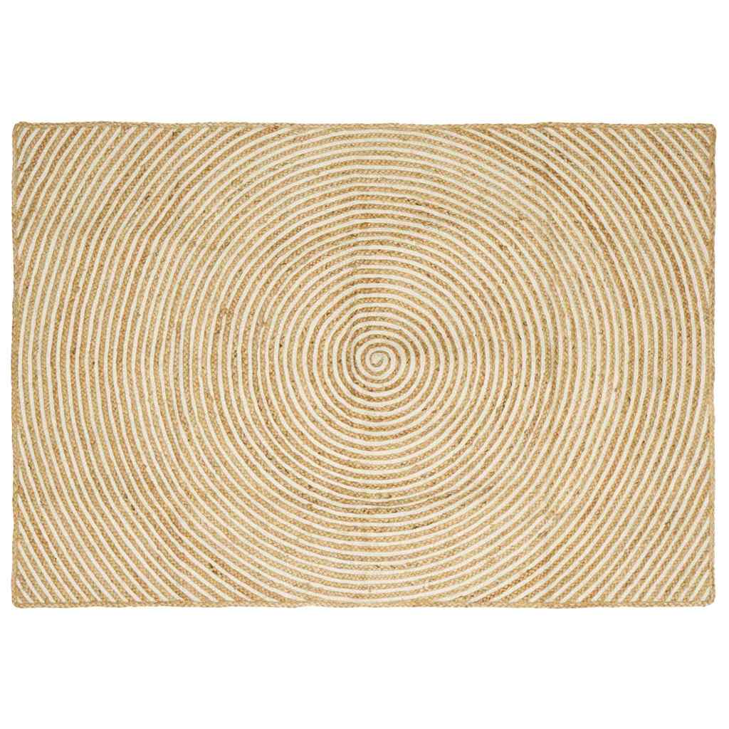 vidaXL Area Rugs White 140 x 200 cm Jute