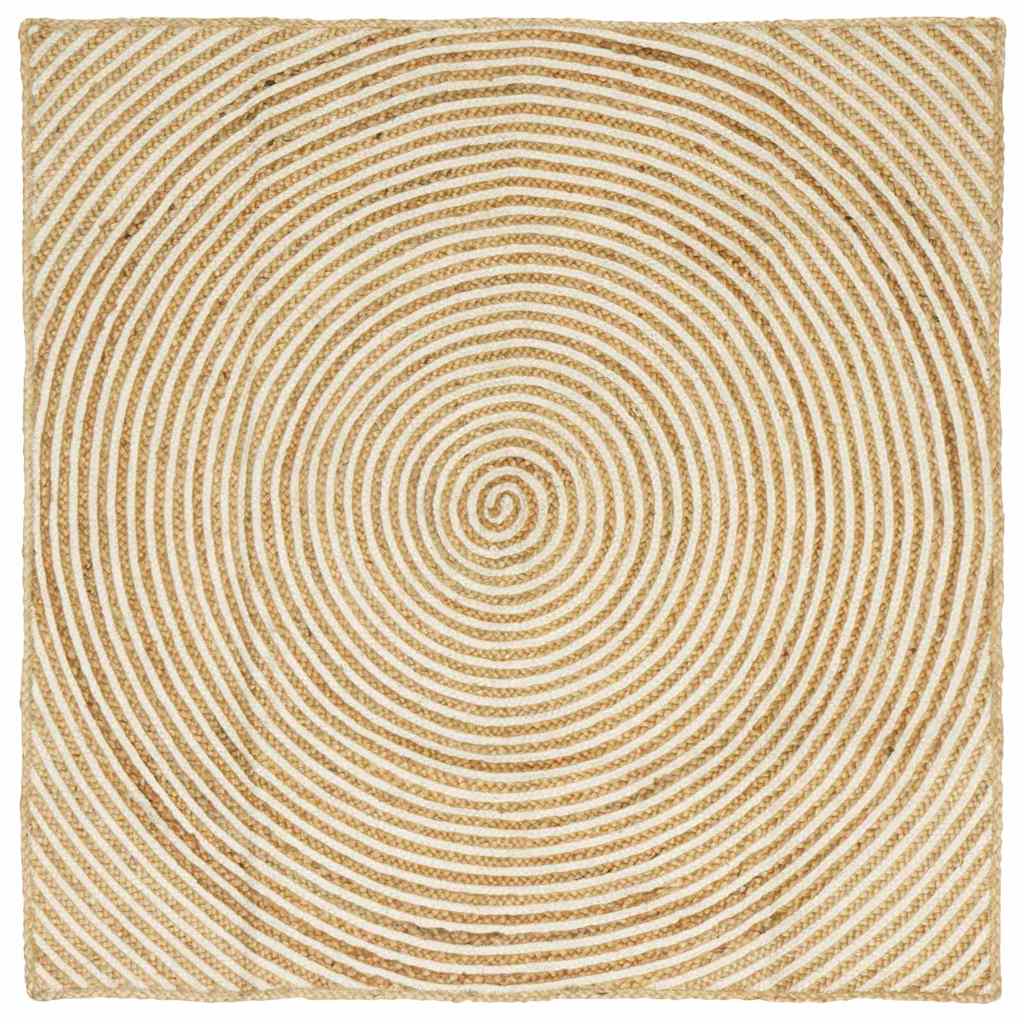 vidaXL Area Rugs White 160 x 160 cm Jute