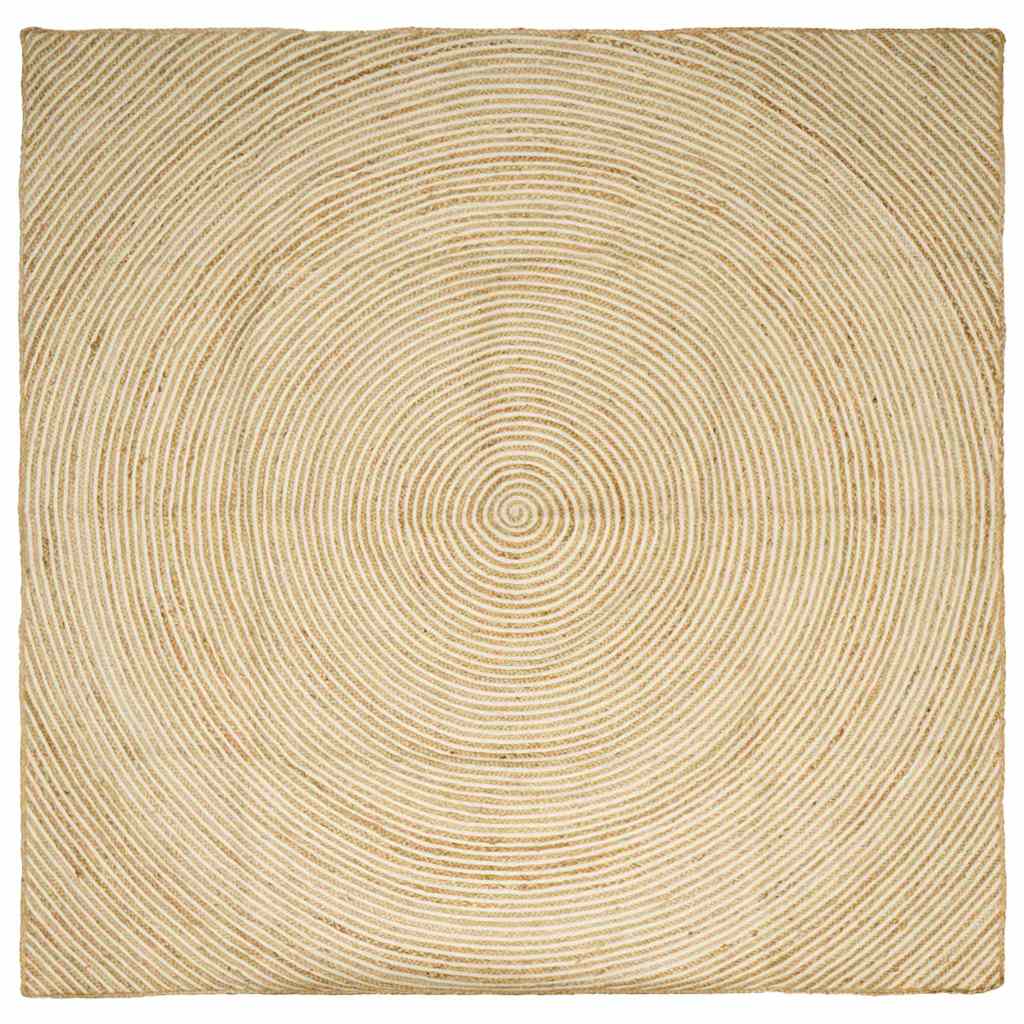 vidaXL Area Rugs White 240 x 240 cm Jute